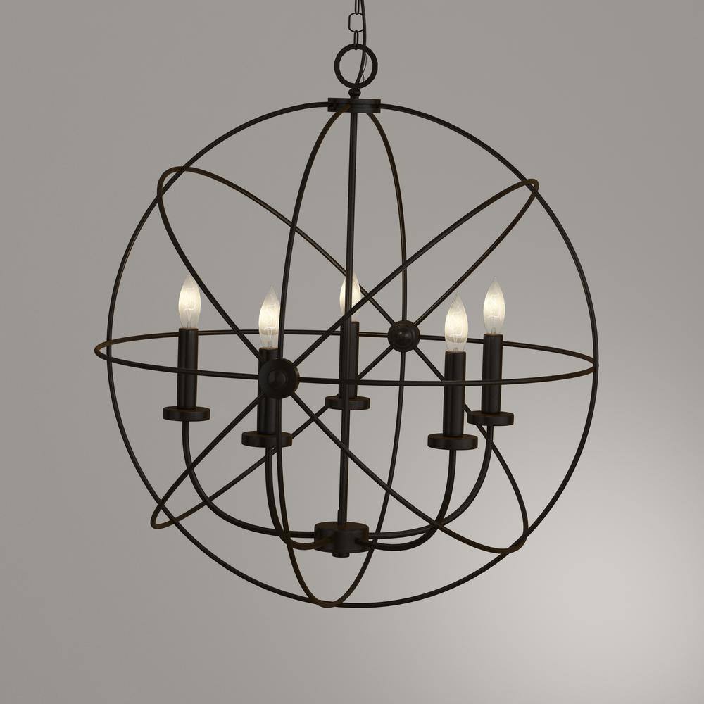 Sumerside 5-Light Oil Rubbed Bronze Spherical Chandelier