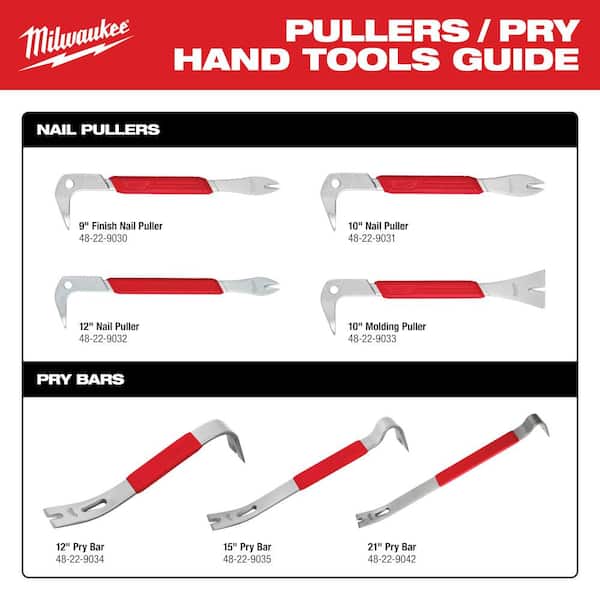 Milwaukee 10 in. Molding Puller Pry Bar 48-22-9033 - The Home Depot