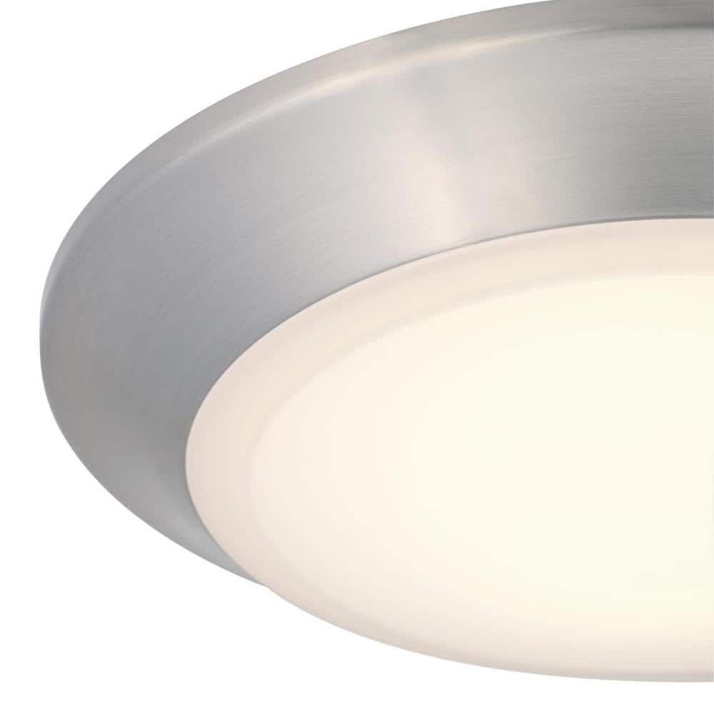 Brushed Nickel 7.5-Inch LED Flush Mount Light with Frosted Acrylic Shade