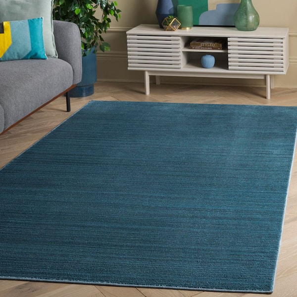 Harmony 9 ft. x 11 ft. Navy Solid Striped Area Rug