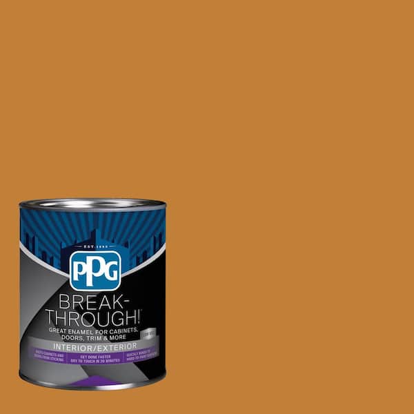 Break-Through! 1 qt. PPG1202-7 Ginger Beer Semi-Gloss Door, Trim & Cabinet Paint