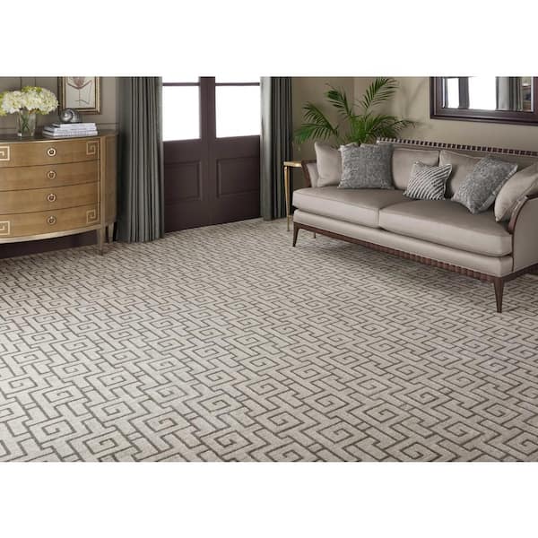 6 in. x 6 in. Pattern Carpet Sample - Labyrinth - Color Wrought Iron