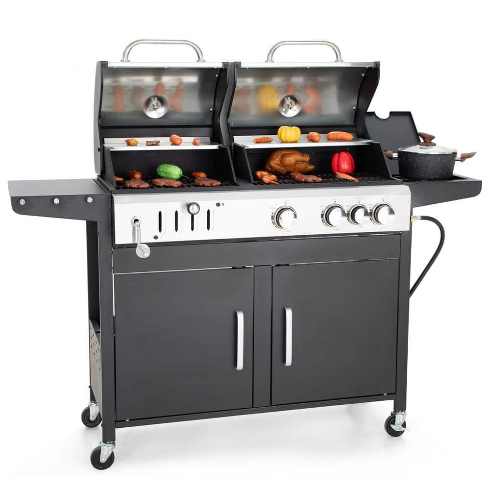 Reviews for PHI VILLA 3-Burner Dual Fuel Grill Propane and Charcoal in ...