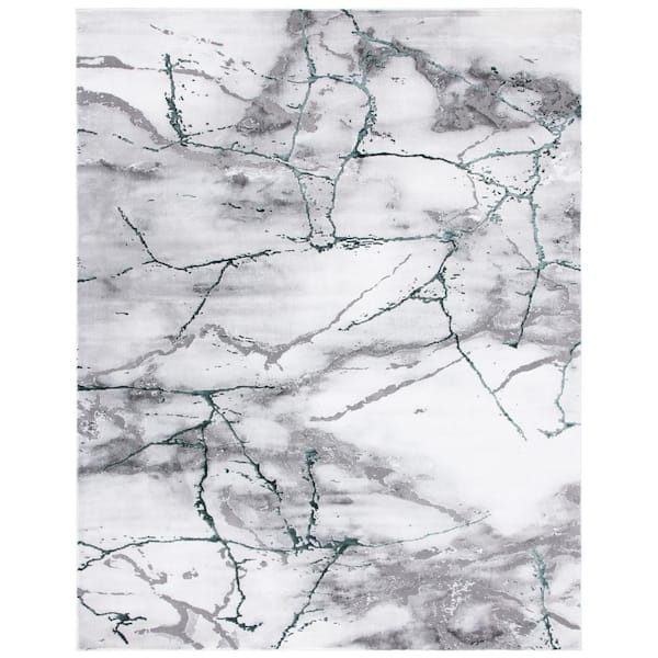 SAFAVIEH Craft Gray/Green 12 ft. x 15 ft. Distressed Abstract Area Rug