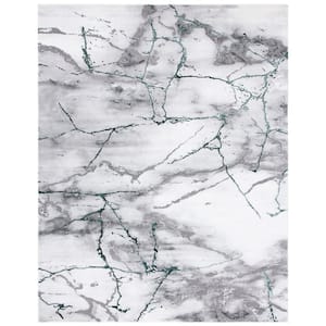 Craft Gray/Green 9 ft. x 12 ft. Distressed Abstract Area Rug