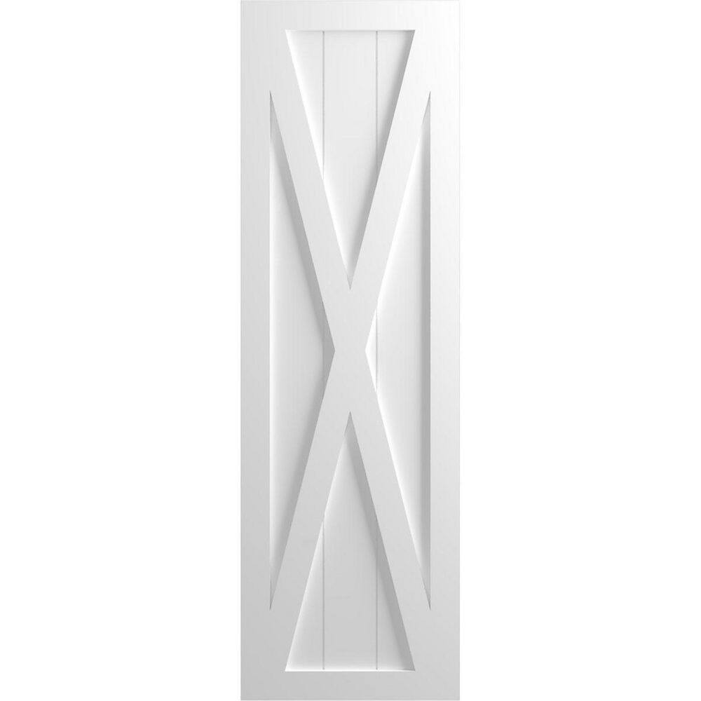 12 in. x 47 in. True Fit PVC Single X-Board Farmhouse Fixed Mount Board and Batten Shutters, Unfinished (Per Pair) price history on PriceWatchPro