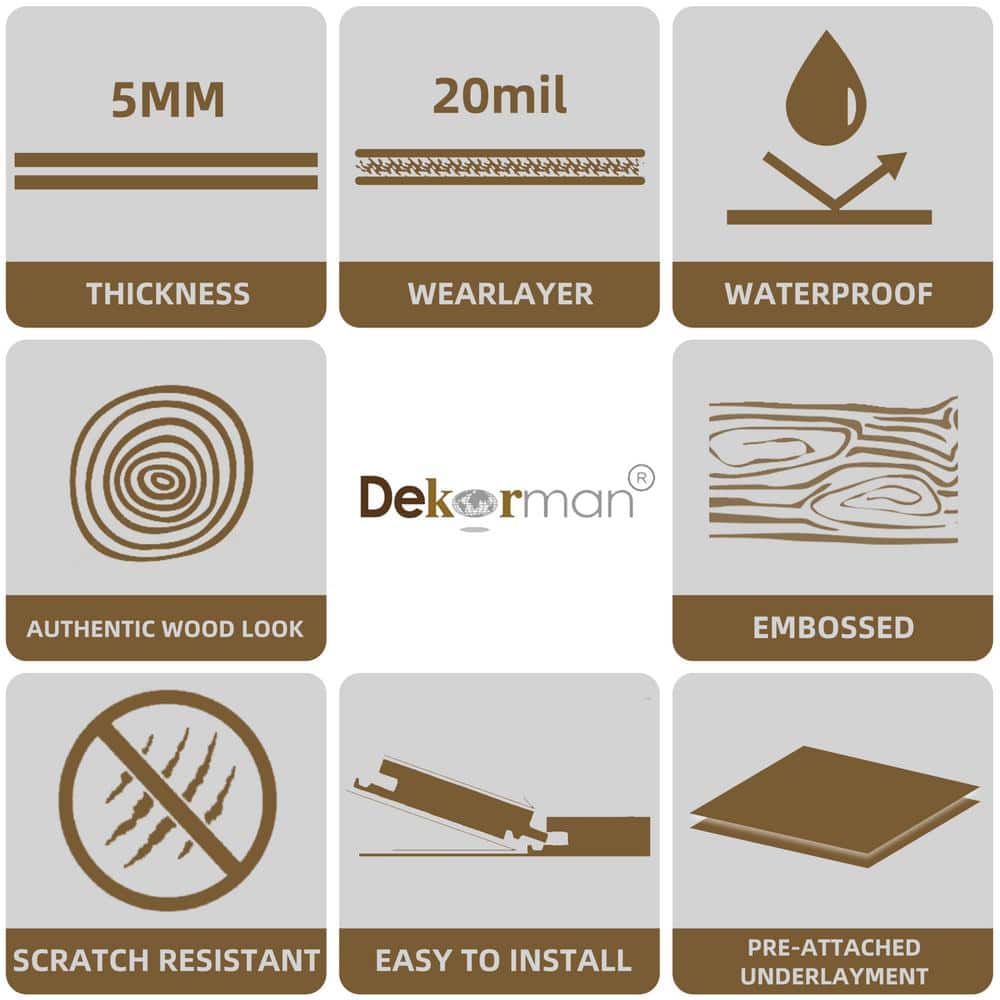 Yellow Stone Pine Wide Plank Waterproof Vinyl Flooring