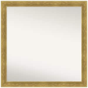 Angled Gold 29.25 in. W x 29.25 in. H Non-Beveled Modern Square Wood Framed Wall Mirror in Gold