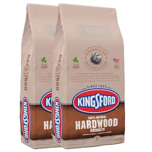 12 lbs. 100% Natural Hardwood BBQ Charcoal Grilling Briquettes (2-Pack)