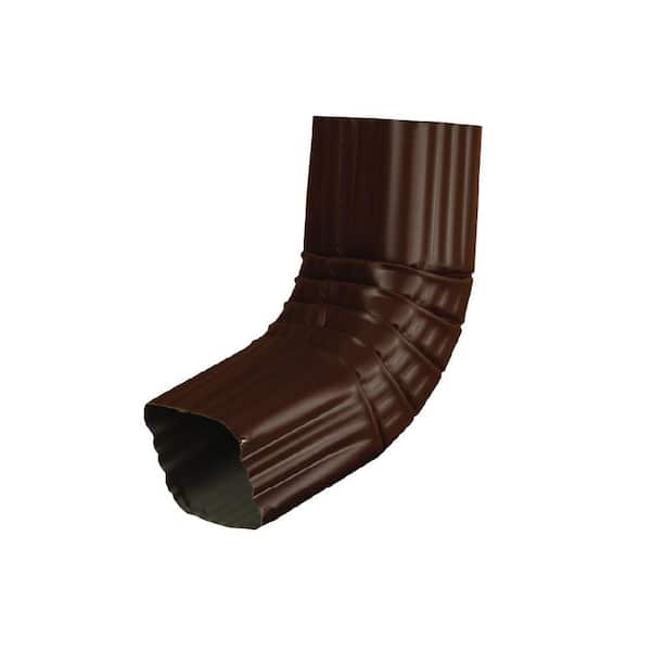 3 in. x 4 in. Royal Brown Aluminum Downspout A-Elbow