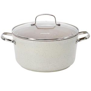 Granita 5 l Aluminum Nonstick Casserole with Lid in Tan