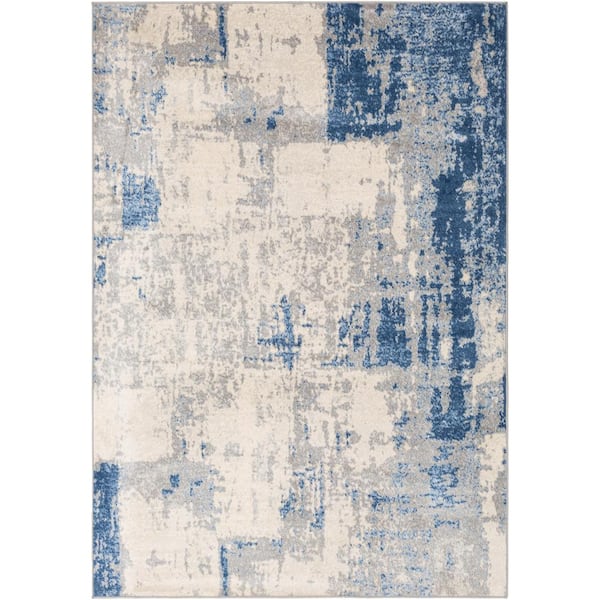 Vauquelin Navy 7 ft. 10 in. x 10 ft. 3 in. Area Rug
