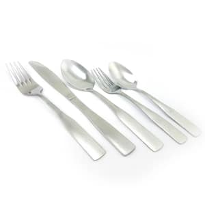 Abbeville 61-Piece Stainless Steel Flatware Set with Wire Caddy (Service for 12)