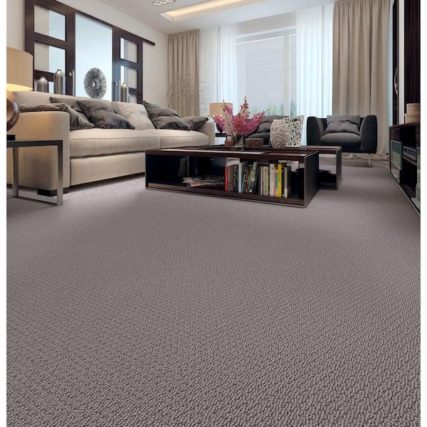 Hickory Lane - Formal Affair - Gray 32.7 oz. SD Polyester Loop Installed Carpet