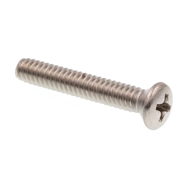 Prime-Line #10-24 x 1-1/4 in. Grade 18-8 Stainless Steel Phillips Drive Oval Head Machine Screws (100-Pack)
