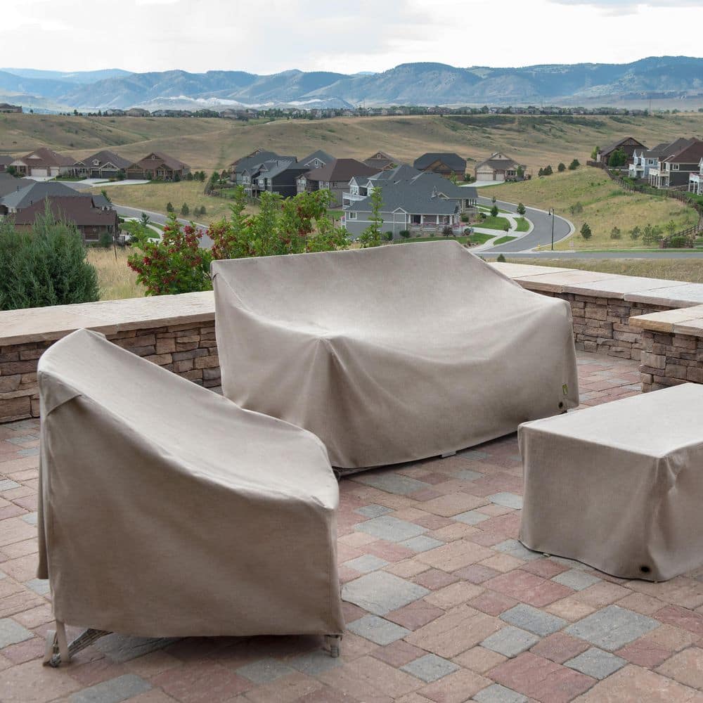 Sandstone Polyester Waterproof Patio Swivel Lounge Chair Cover