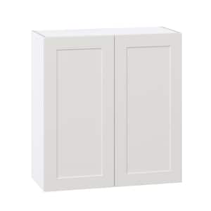 33 in. W x 35 in. H x 14 in. D in Littleton Painted Gray Shaker Assembled Wall Kitchen Cabinet