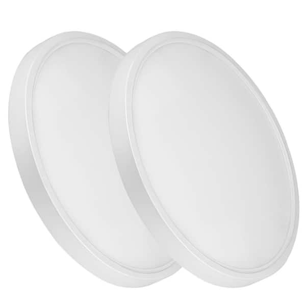 Bieuoram 12 in. 28-Watt 3600 Lumens LED Recessed Ceiling Light for Bedroom, Living Room, 3CCT Selectable, ETL Certified (2-Pack)