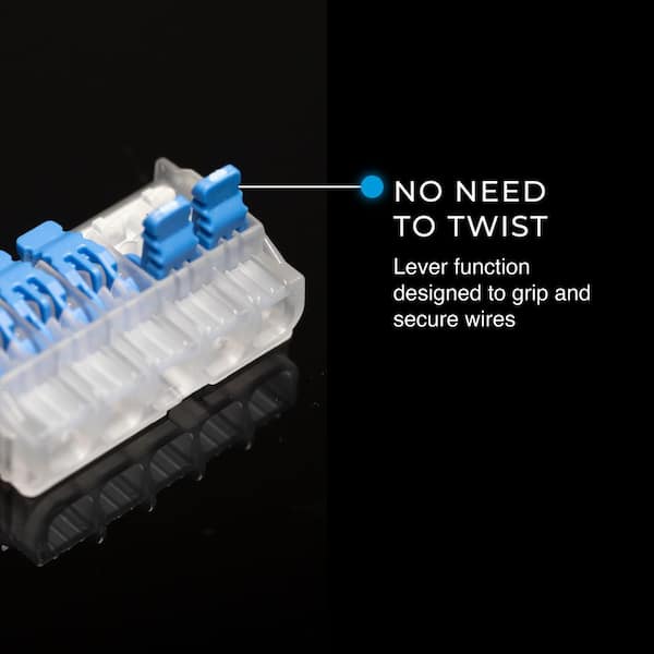 IDEAL - In-Sure Lever Wire Connector, 12 AWG, 5-Port Bag of 10