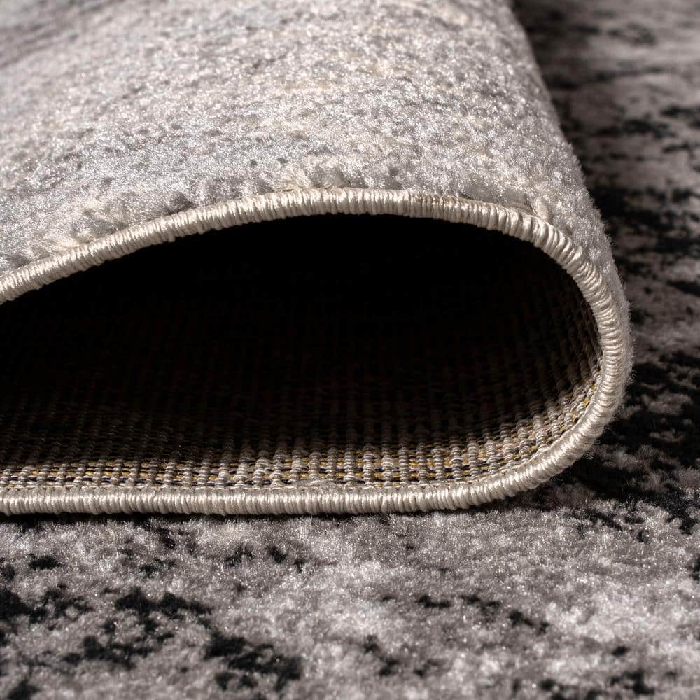 Dune Cream and Gray Abstract Runner Rug