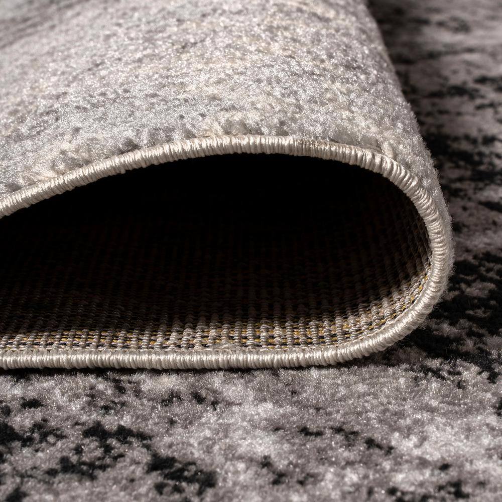 Dune Cream & Gray Modern Abstract Synthetic 5' x 8' Area Rug