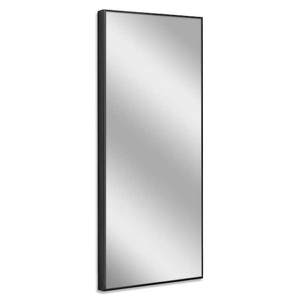 Deco Mirror Studio 25 in. W x 64 in. H Framed Rectangular Bathroom Vanity Mirror in Black