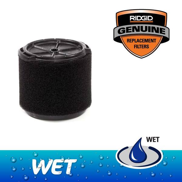 RIDGID Wet Application Foam Filter for 