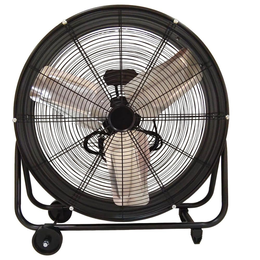 24 in. 2 Fan Speeds High Velocity Heavy Duty Metal Industrial Drum Fan in Black price history on PriceWatchPro