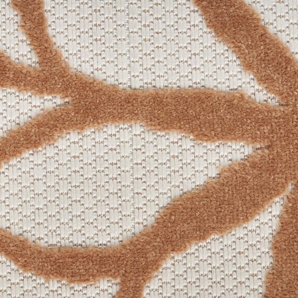 Ivory, Green, Blue 6 ft. x  9 ft. Woven Abstract Polyester Runner Indoor/Outdoor Area Rug