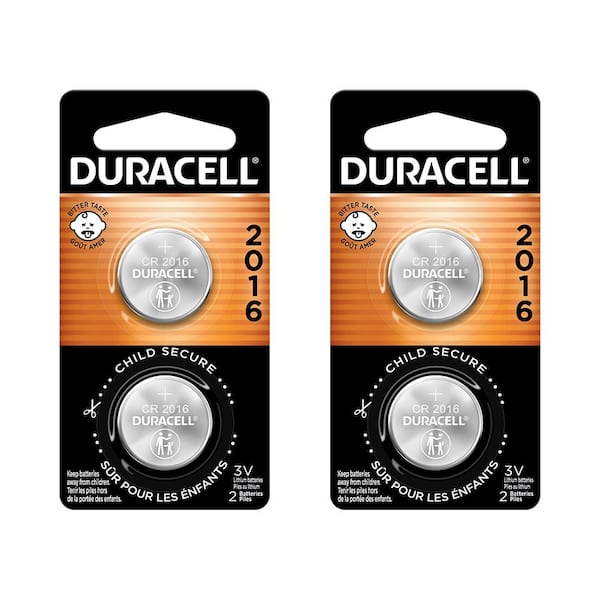 Duracell CR2016 3V Lithium Battery, 2-count Battery Mix Pack (4 Total ...