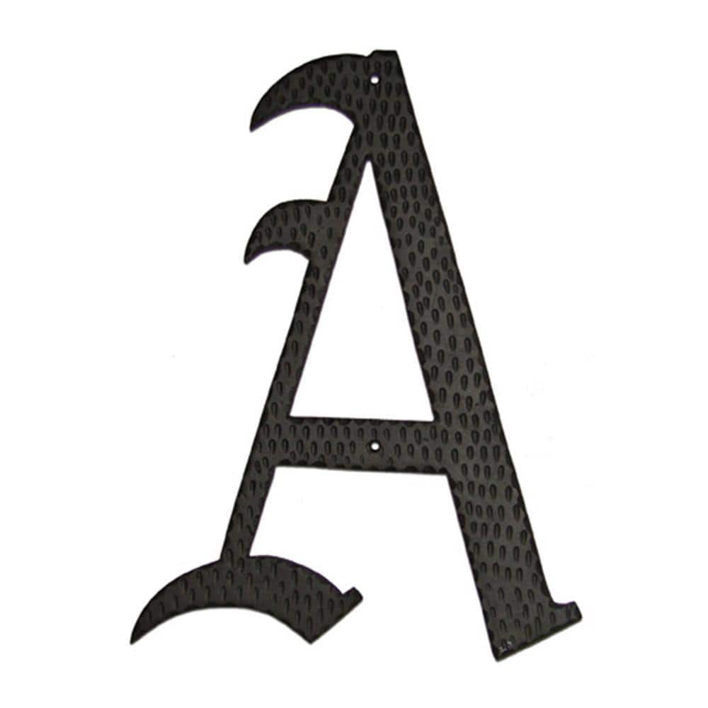 Black Painted Aluminum 16'' House Letter A