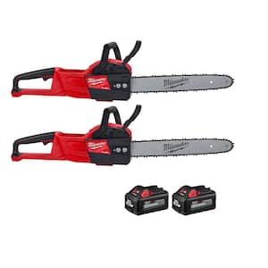 M18 FUEL 16 in. 18V Lithium-Ion Brushless Battery Electric Chainsaw with Two M18 6Ah High Output Batteries (2-Tool)