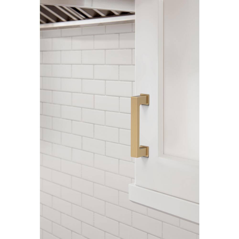 Champagne Bronze 3-inch Modern Bar Cabinet Pulls with Mounting Hardware