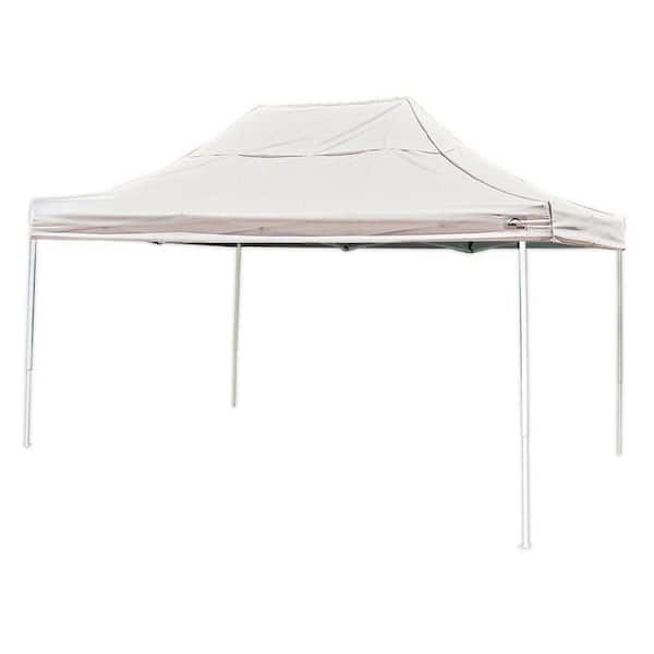 ShelterLogic 10 ft. W x 15 ft. H Pro Series Straight-Leg Pop-Up Canopy in White with 4-Position-Adjustable Steel Frame