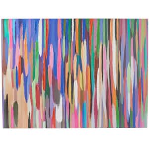 Canvas Multi Colored Paint Strokes Abstract Wall Decor