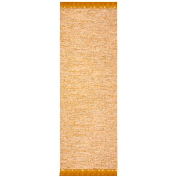 SAFAVIEH Montauk Gold 2 ft. x 7 ft. Solid Runner Rug