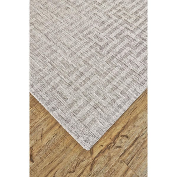 2 ft. x 3 ft. Silver Floral Area Rug