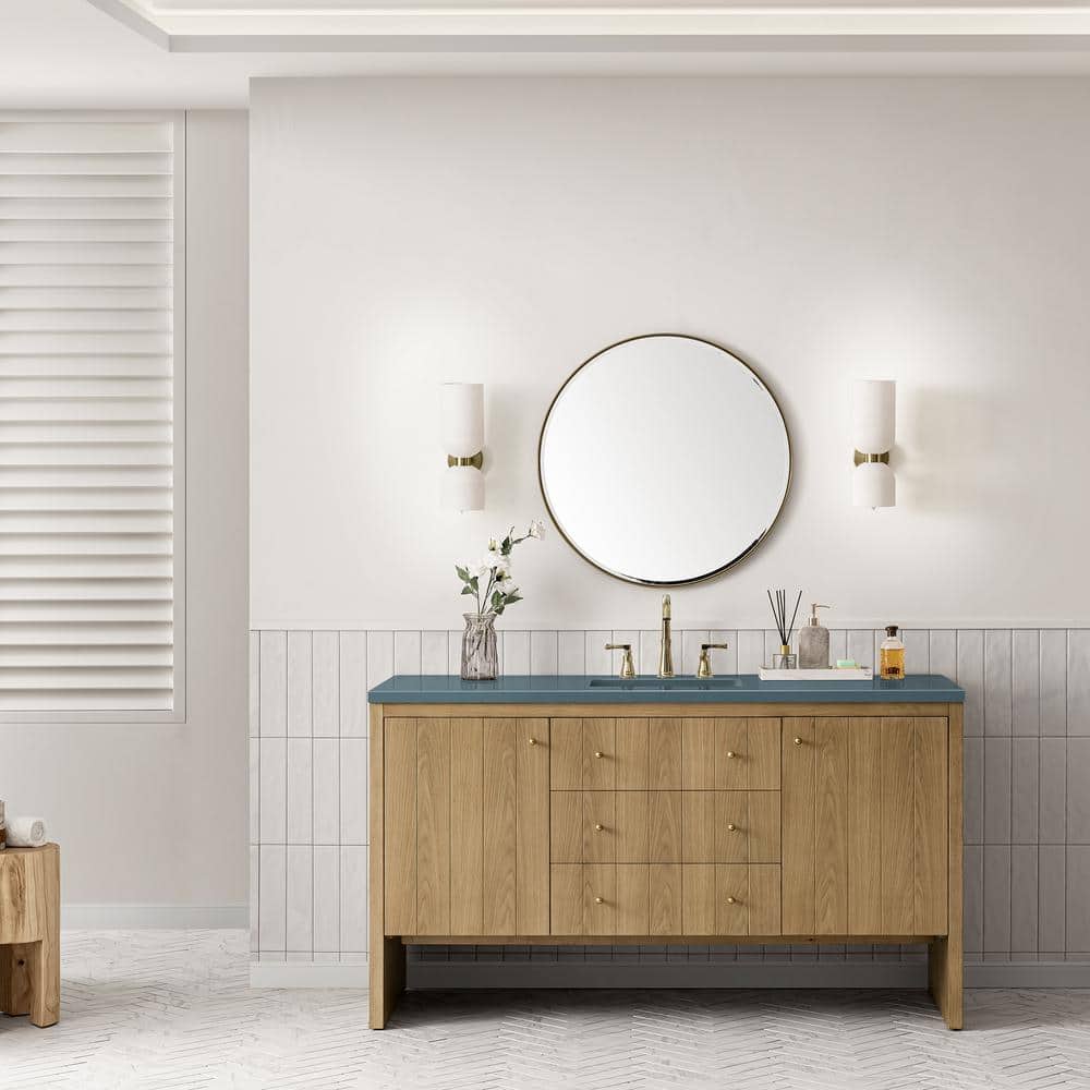 Hudson 59.9 in. W x 23.0 in. D x 33.0 in. H Single Bath Vanity Cabinet without Top in Light Natural Oak price history on PriceWatchPro