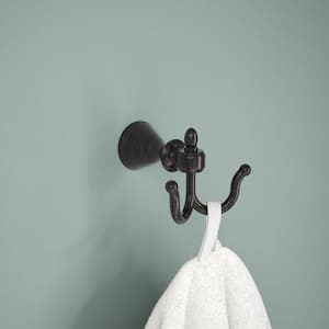 Vessona Double Towel Hook Bath Hardware Accessory in Venetian Bronze