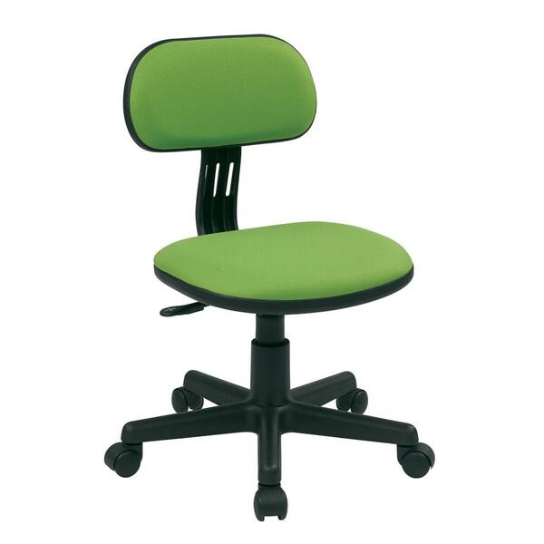 OS Home and Office Furniture Student Series Green Fabric Seat Task Chair with Casters and Height Adjustment