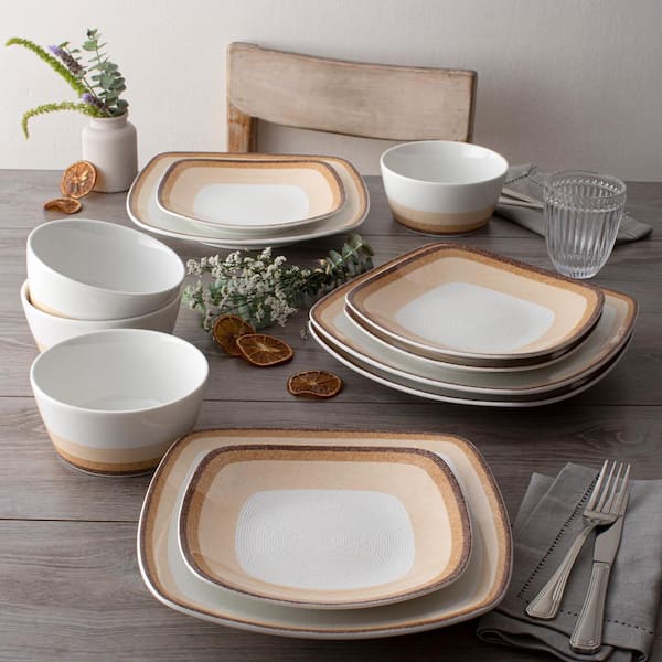 Noritake Colorscapes Layers Desert Porcelain 12-Piece Square