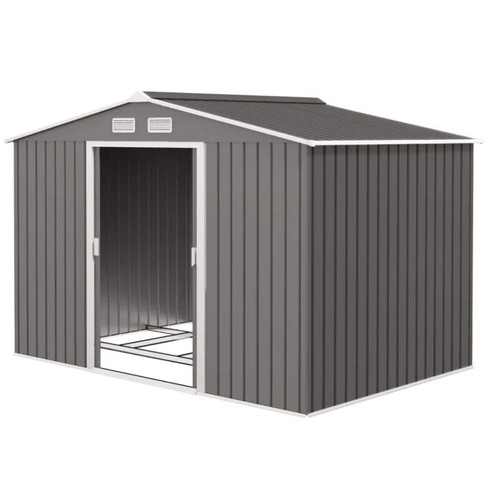 Light Gray 8x6ft Metal Tool Shed,Outdoor Storage Shed for Patio price history on PriceWatchPro