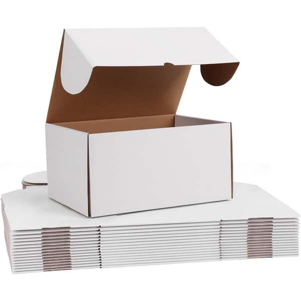 Unbranded 12 x 9 x 6 in. White Corrugated Cardboard Shipping Boxes for Small Business Packaging and Mailing Pack of 15