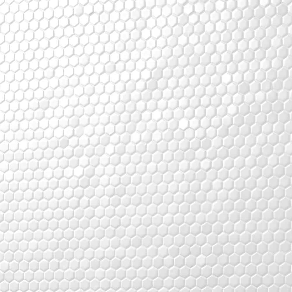 Matte White Ceramic Honeycomb Mosaic Tile for Floors and Walls