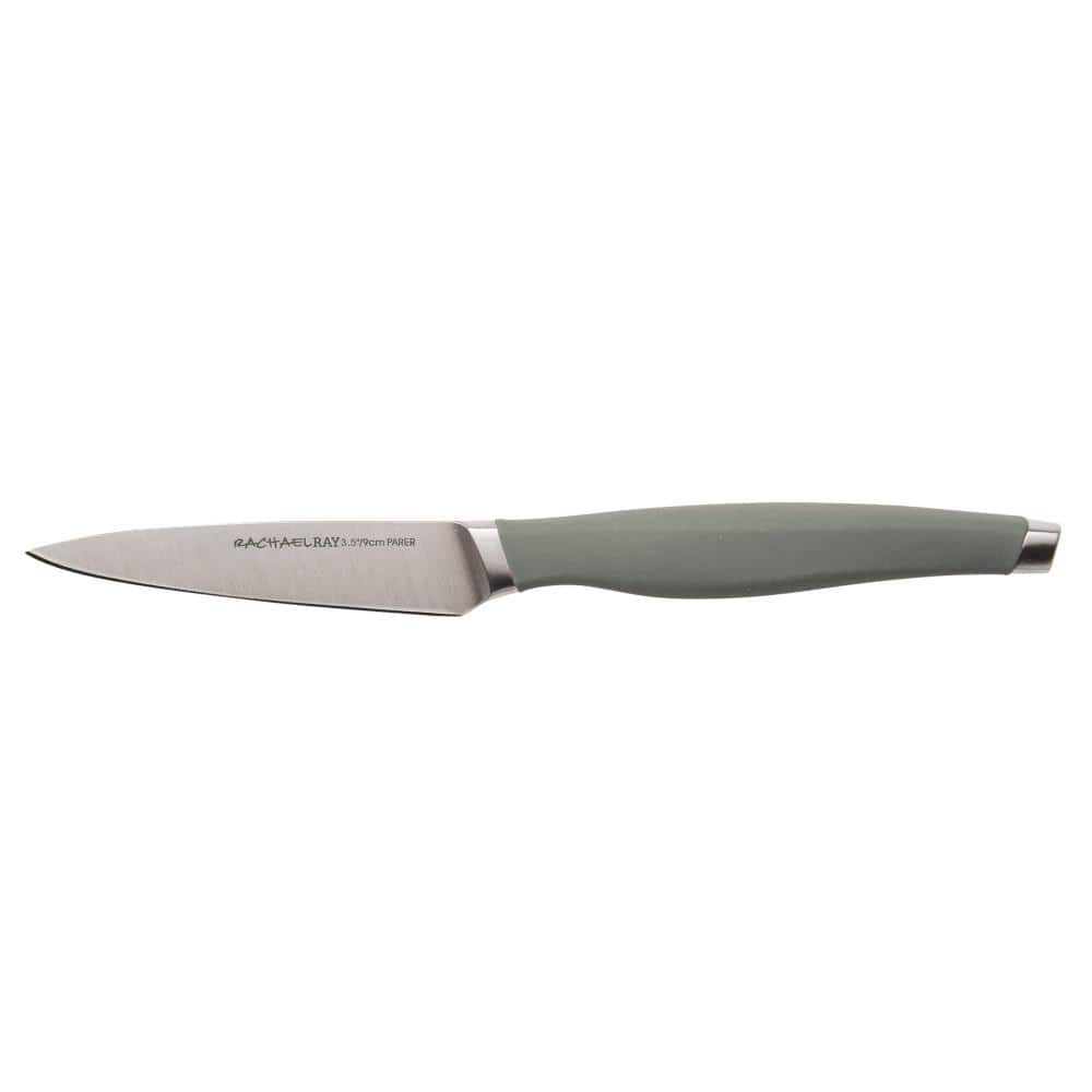 Gray 3-Piece Stainless Steel Chef Knife Set with Sheaths