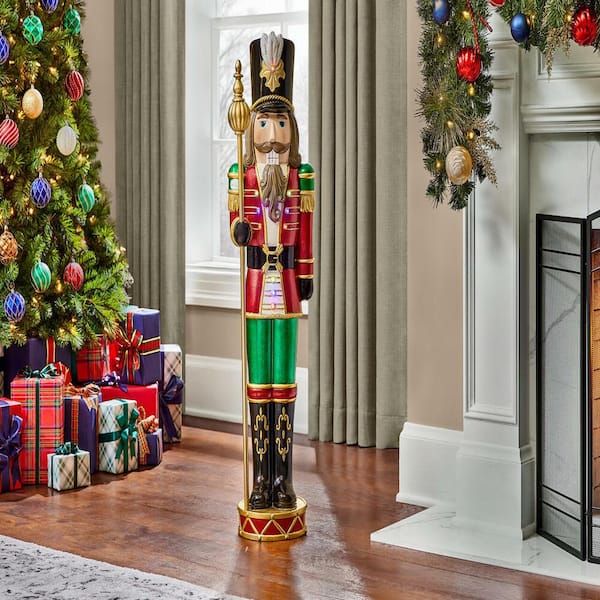 home accents holiday 9 ft warm white led nutcracker