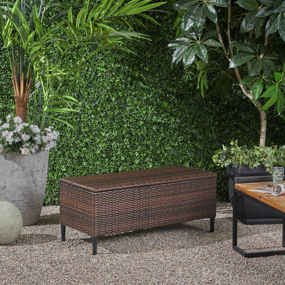 Hot Seller 1-Piece Patio 56 Gal. Rattan Outdoor Storage Bench for Balcony, 