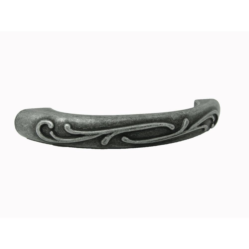 Ivy Distressed Gray Iron Arch Cabinet Pull with Mounting Hardware