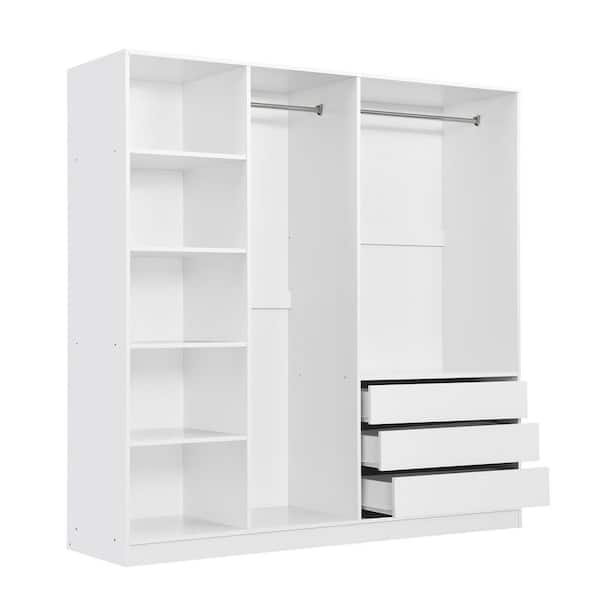 Harper & Bright Designs White 67.9 in. H Doorless Storage
