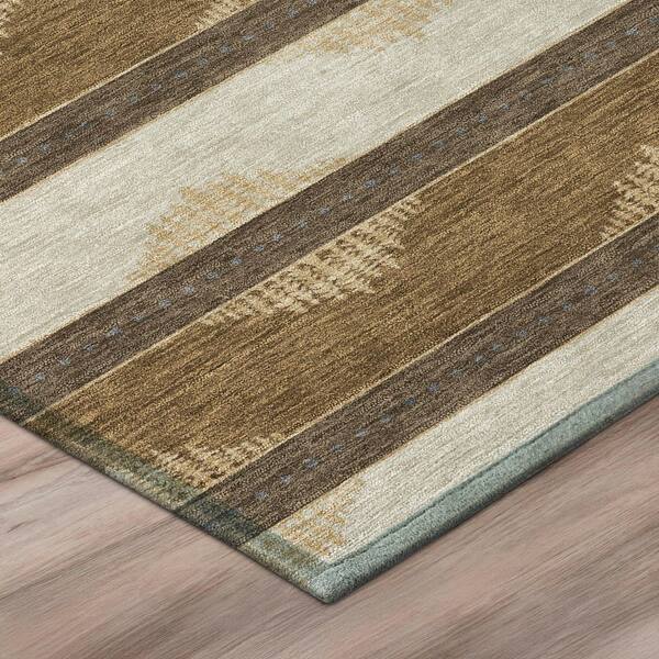 Chantille Machine Washable Indoor/Outdoor Abstract ACN3067 Chocolate 2 ft. x 3 ft. Accent Rug